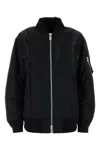 Sacai Bomber In Nylon Nero Donna In Black
