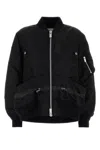 Sacai Blouson Nylon Twill Bomber Jacket In Black