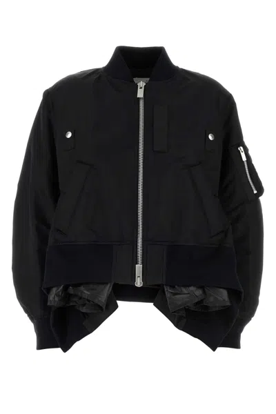 SACAI BLACK NYLON JACKET