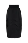 Sacai Nylon Skirt With Cargo Pockets And Elastic Waistband