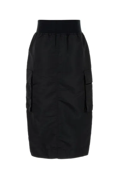 SACAI BLACK NYLON SKIRT