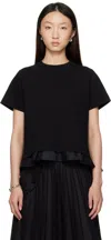 Sacai X Women's Nylon Twill X Cotton Jersey T-shirt