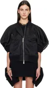 Sacai Black Regular Fit Bomber Jacket In Black
