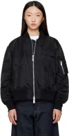 Sacai Black Nylon Twill Bomber Jacket