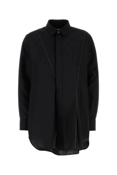 Sacai Black Polyester Blend Shirt
