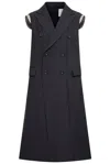 Sacai Black Polyester Blend Vest In Blue