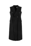 SACAI BLACK POLYESTER BLEND VEST