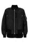 Sacai Zip-up Bomber Jacket In Black