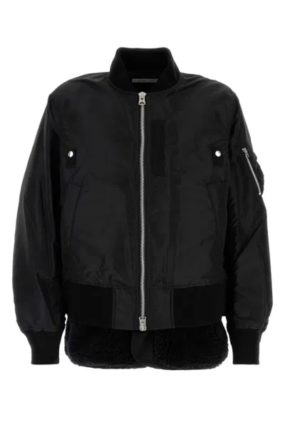 SACAI BLACK REGULAR FIT JACKET