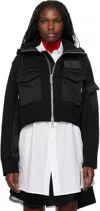 Sacai Black Spiewak Edition Cotton Hoodie In 001 Black