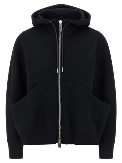 Sacai Black Sponge Hoodie Hoodie