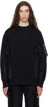 Sacai Panelled-design Sweatshirt In Black