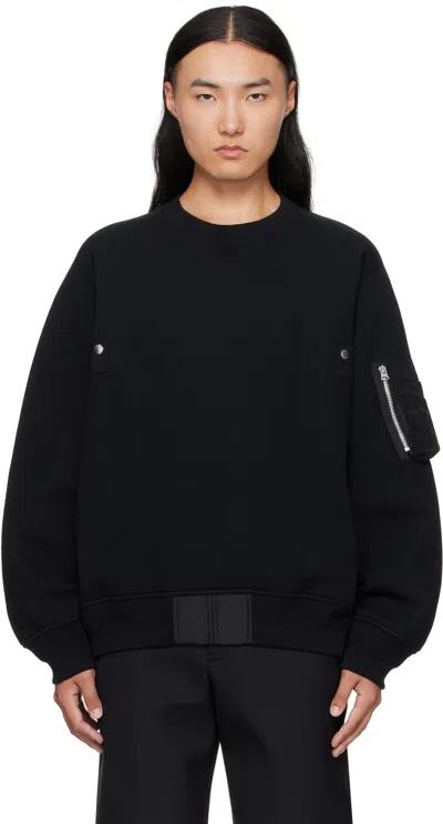 Sacai Black Sponge Sweat Sweater