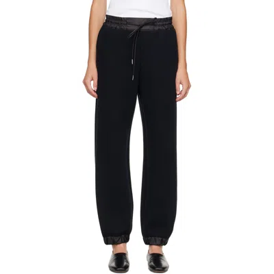 Sacai Black Sponge Sweatpants In 001 Black