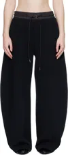 Sacai Drawstring Sponge Track Pants In Black