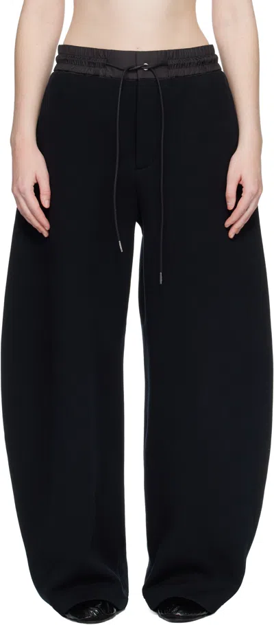 Sacai Drawstring Sponge Track Pants In Black