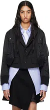 Sacai Black Suiting Blazer In 001 Black