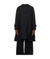 Sacai Black Suiting Bonding Mix Coat In Black