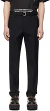 Sacai Black Suiting Bonding Trousers In 001 Black