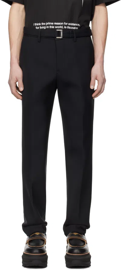 Sacai Black Suiting Bonding Trousers In 001 Black