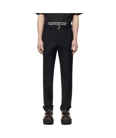 Sacai Black Suiting Bonding Trousers