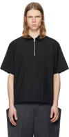 Sacai Black Suiting Polo In 001 Black