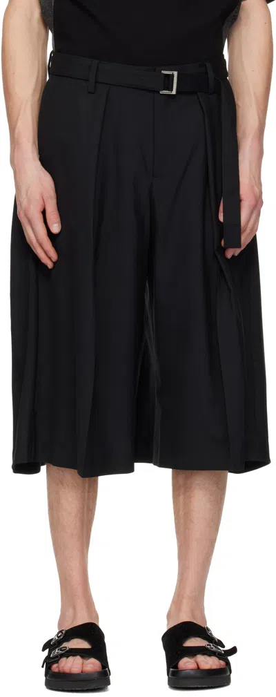 Sacai Black Suiting Shorts