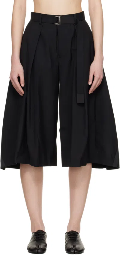 Sacai Black Suiting Shorts