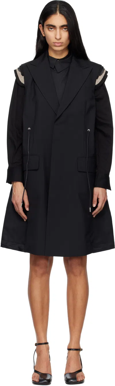 Sacai Black Suiting Vest