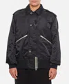 Sacai Zip-up Cotton-blend Bomber Jacket In Black