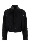 Sacai Twill Jacket With Buttoned Cuffs And Contrast Collar