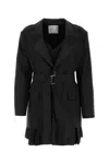 SACAI SACAI BLACK TWILL SUITING JACKET