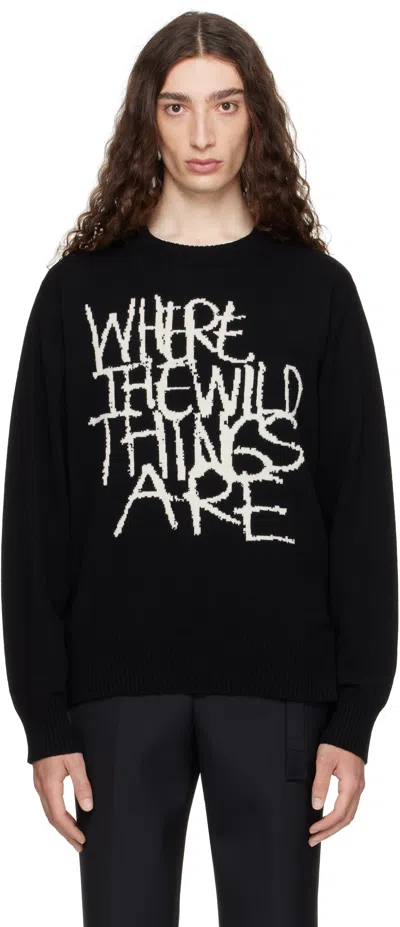 Sacai Black 'where The Wild Things Are' Wool Sweater