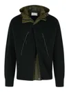 Sacai Black Wool Blend Jacket In Black