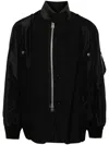 Sacai Contrast-panel Jacket In Black