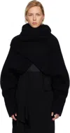 Sacai ブラック ウールニット プルオーバー タートルネック In Black