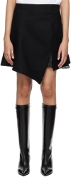 Sacai Black Wool Miniskirt In 001 Black