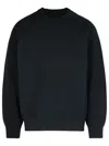 Sacai Wool Crew Neck Sweater In Blue