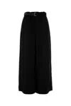 SACAI BLACK WOOL WIDE-LEG PANT