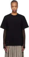 Sacai Black Wtaps Edition Print T-shirt In 001 Black