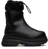 Sacai Black Zip Up Boots In Black