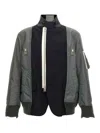Sacai Two-tone Jacket High Collar In Multi