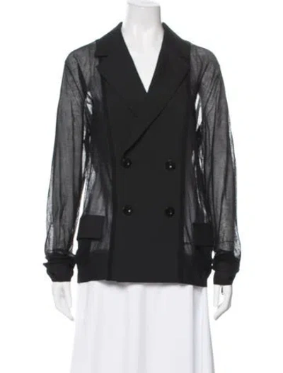 Pre-owned Sacai Blazer In Black