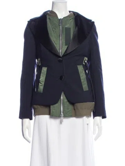 Pre-owned Sacai Blazer In Blue