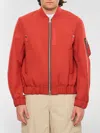 Sacai Red Suiting Bonding Bomber Jacket In Red