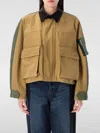 Sacai Grosgrain & Twill Blouson Jacket In Beige