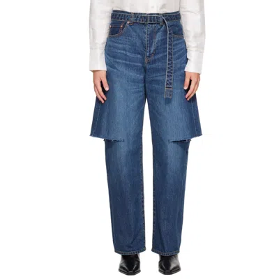 Sacai Blue Belted Jeans