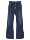Sacai Bootcut Jeans Pants In Blue