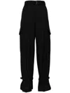 Sacai Blue Cargo Pant Wool Suiting In Blue