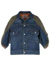 Sacai Buttoned Flap-pockets Denim Jacket In Blue